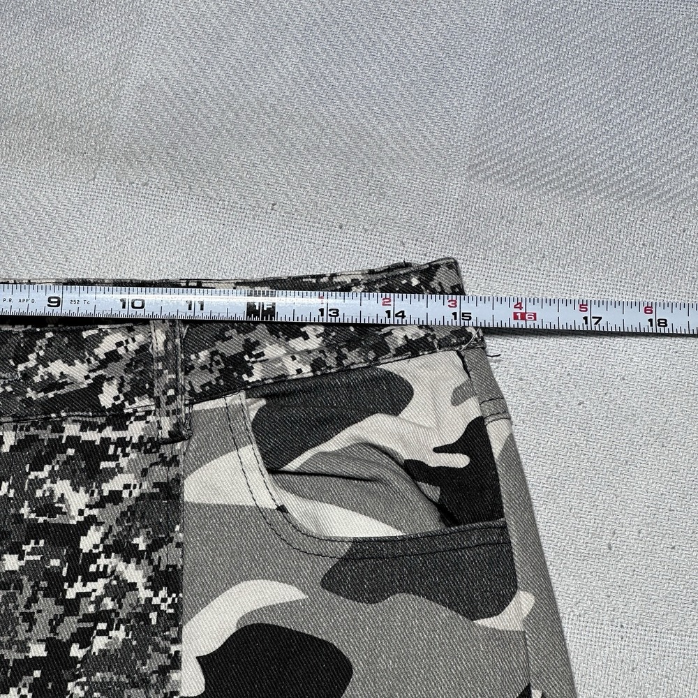 Akira Cargo Pants Womens‎ Multi Camo Baggy Wide Leg High Rise Y2K Streetwear - Picture 10 of 15